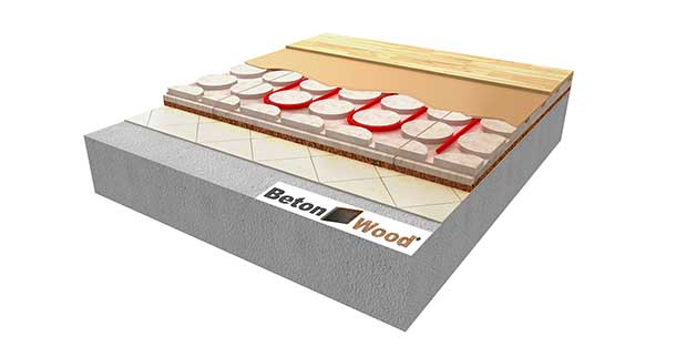 Massetto a secco radiante BetonRadiant Cork