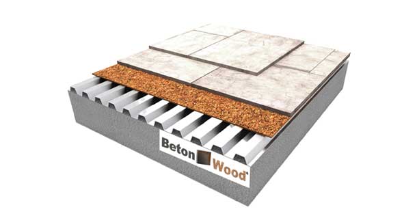 Solaio con doppio BetonWood e tappetino in sughero