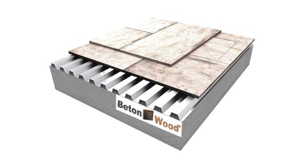 Solaio a secco con doppio BetonWood su lamiera