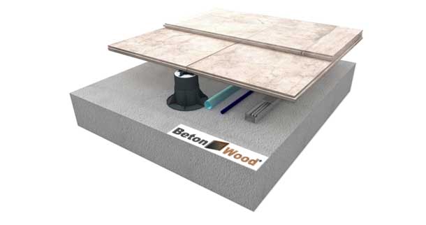 Solaio sopraelevato con doppio BetonWood TG